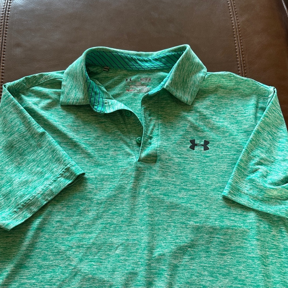 Under Armour Teal Heather Polo Shirt